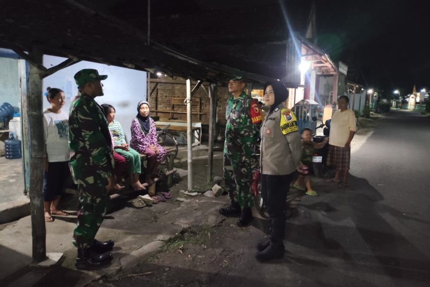 Polsek Nglames Polres Madiun Kawal Tasyakuran Warga, Tegaskan Larangan Miras di Malam Tahun Baru